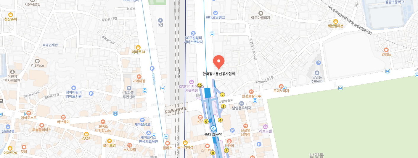 한국정보통신공사협회 오시는 길 약도